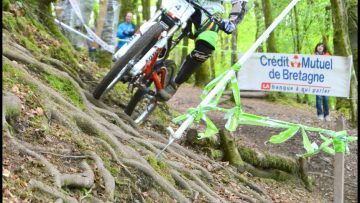 Coupe de Bretagne VTT Descente # 2  Locmaria-Berrien (29) : Badouard malgr Bresset !