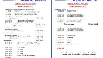 National BMX Nord-Ouest # 1  Quvert les 20 et 21 avril 