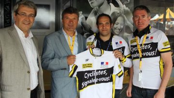 L'opration Scurit routire pour les cyclistes prsente sur le Tour de France